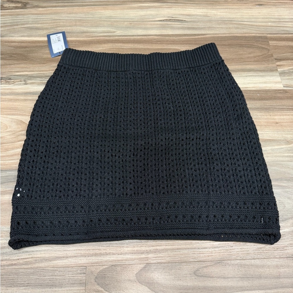 Universal Thread Black Crochet Knit Mini Skirt - Picture 2 of 3